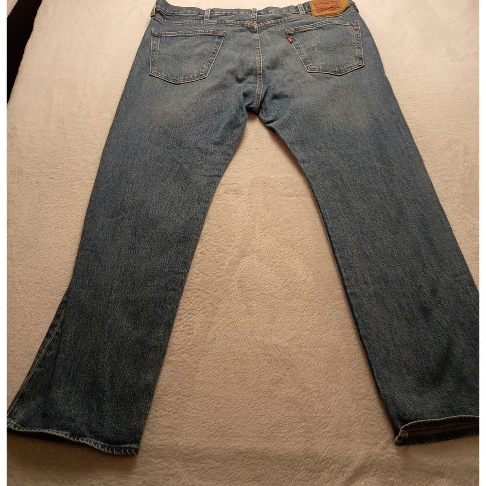 Levis 501 Original Fit Men's Blue Denim Straight Leg Button Fly Jeans 38x30